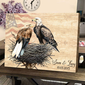 Gift For Couple, Personalized Poster, Eagle Couple Canvas Print, Couple Gift - Poster & Canvas - GoDuckee