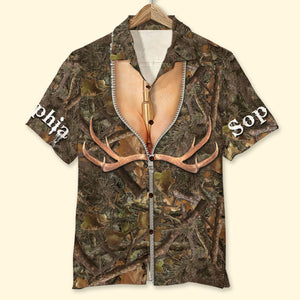 Nice Rack, Gift For Hunter, Personalized Hawaiian Shirt, Funny Hunter Hawaiian Shirt - Hawaiian Shirts - GoDuckee
