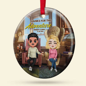 Thanks For The Adventure, Couple Gift, Personalized Ornament, Cozy Couple Ornament, Christmas Gift 05HTTI170823HH - Ornament - GoDuckee