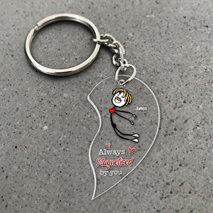 Always Magnetized By You - Personalized Couple Keychains - Gift For Couple - Keychains - GoDuckee