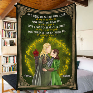 One Ring To Show Our Love, 04HUDT051222TM Personalized Blanket, Gifts For Couple - Blanket - GoDuckee