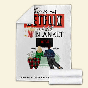 This Is Our Chill Blanket, Couple Gift, Personalized Blanket, Couple Lying Back Blanket 01TOTI150823TM - Blanket - GoDuckee
