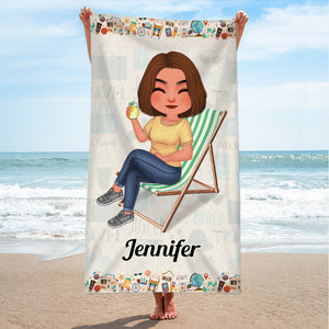 Beach Towel Collection Summer Gift For Couple, Friends & Family 01ACDT210423HH-tt - Beach Towel - GoDuckee