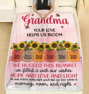 Your Love Helps Us Bloom, Personalized Blanket, Gifts For Grandma, 11HUDT110423 - Blanket - GoDuckee