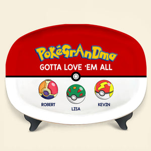 Gotta Love 'Em All Personalized Resin Plate, Gift For Family-2OHDT220623 - Resin Plate - GoDuckee