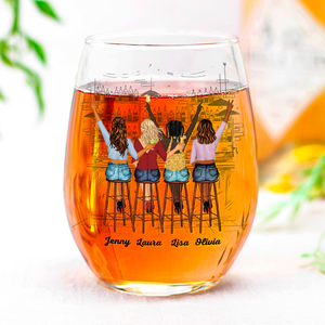 Friend Let's Get Drunk And Talk Absolute Shite, Personalized Glass Egg Cup, Friends At The Bar, Gift For Besties - Glass Egg Cup - GoDuckee