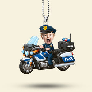 Custom Photo Gifts For Kids Car Ornament - Firefighter & Police Themes 02ohti091224 - Ornament - GoDuckee