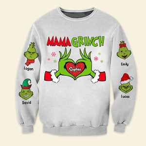 Gift For Family, Personalized Shirt, Green Monsters Family Kids Shirt, Christmas Gift 03NATI190923 - AOP Products - GoDuckee