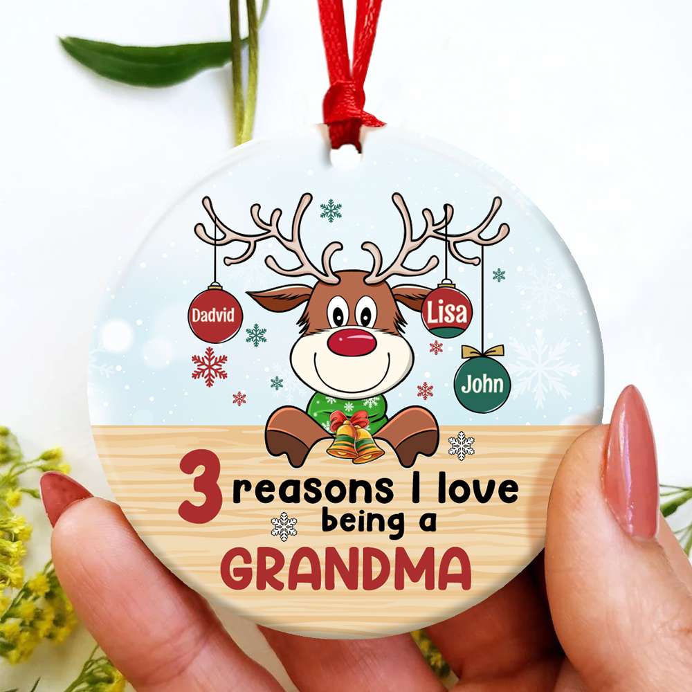 I Love Being A Grandma,Personalized Ornament, Christmas Gift For Grandma - Ornament - GoDuckee