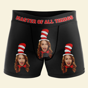 Master Of All Things, Couple Gift, Personalized Men & Women Boxer Briefs, Naughty Couple Boxer 02KATI201223 - Boxer Briefs - GoDuckee