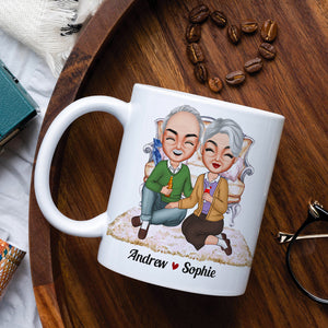 Universary Couple Drinking, Personalized Couple Coffee Mug - Coffee Mug - GoDuckee