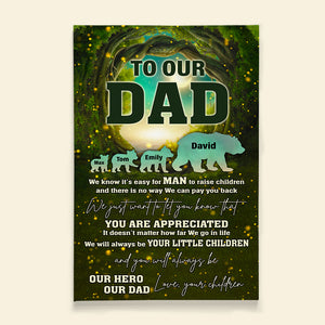 To Our Dad, Personalized Canvas, Gift For Dad - Poster & Canvas - GoDuckee