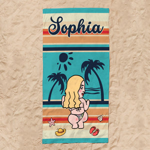 Salty Lil's Beach, Personalized Beach Towel, Gifts For Best Friend - Beach Towel - GoDuckee