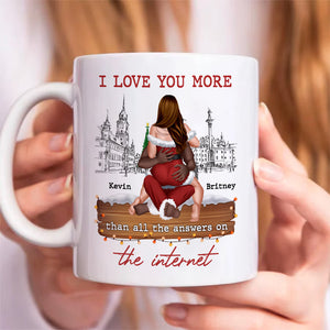 I Love You More, Personalized Coffee Mug, Christmas Gifts For Couple - Coffee Mug - GoDuckee