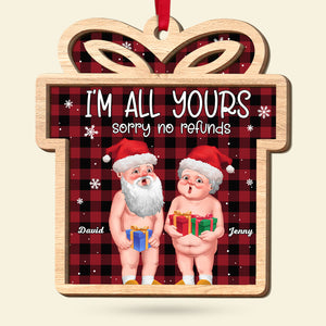 I'm All Yours, Couple Gift, Personalized Wood Ornament, Old Couple Ornament, Christmas Gift - Ornament - GoDuckee