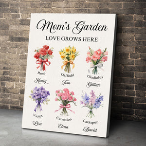 Personalized Gifts For Mom Canvas Print Mom's Garden 04acti121224 - Poster & Canvas - GoDuckee