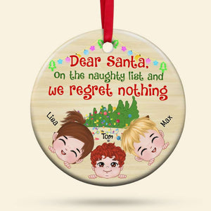 We Regret Nothing, Personalized Ornament, Gifts For Grandkid - Ornament - GoDuckee