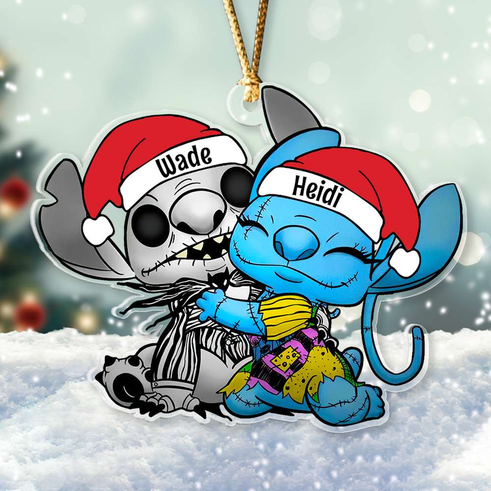 Christmas Gifts Couple Friend - Santa Hat 03ACDT111023 Personalized Acrylic Ornament - Ornament - GoDuckee