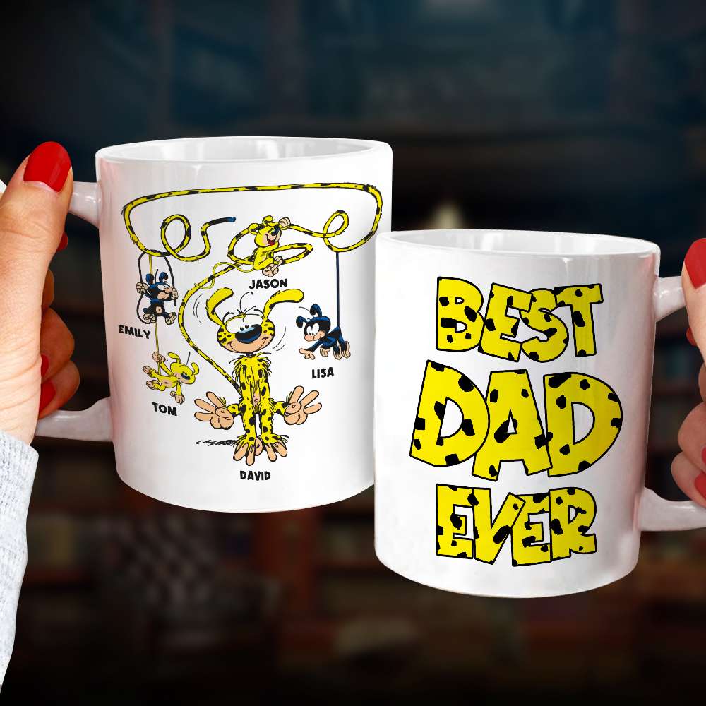 Best Dad Ever Houba Monkey Family 07OHDT300523 Personalized Coffee Mug - Coffee Mug - GoDuckee