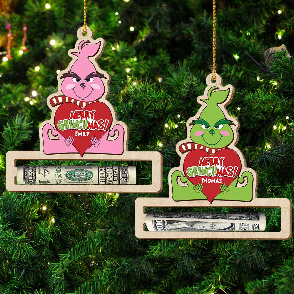 Merry Christmas, Gift For Family, Personalized Wood Ornament, Money Holder Ornament, Christmas Gift 01HUTI211123 - Ornament - GoDuckee