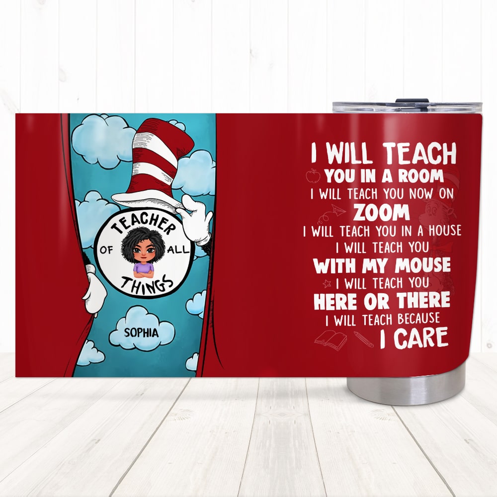 Personalized Teacher Tumbler - Teaching With Flair - Teacher Life - GoDuckee