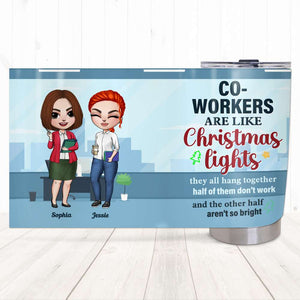 Best Co-Workers, Coworkers Are Like Warm Flames, Personalized Tumbler, Gifts For Co-Workers - Tumbler Cup - GoDuckee