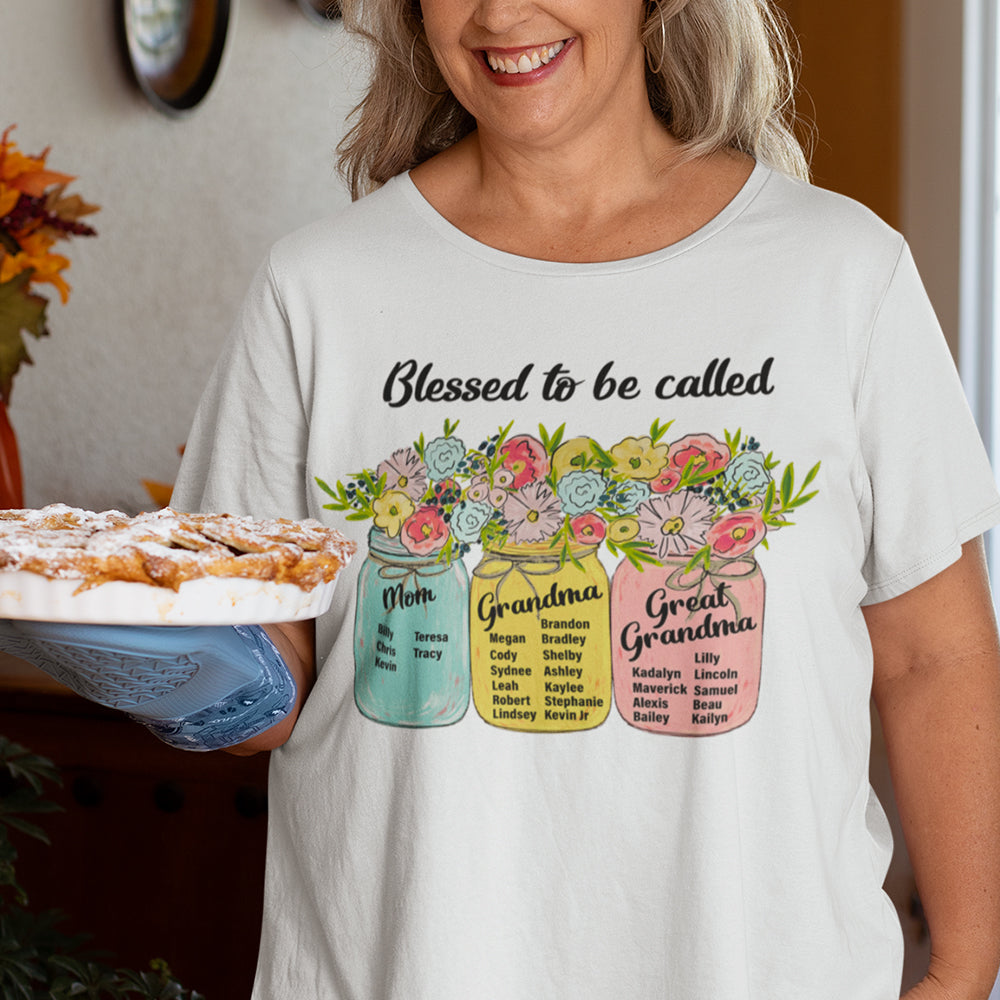 Blessed To Be Called Grandma Personalized Shirt Hoodie, Gift For Mom - Shirts - GoDuckee