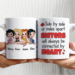 Sisters Will Be Connected By HeartPersonalized Coffee Mug 02NADT270723HH - Coffee Mug - GoDuckee