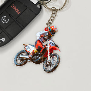 Motocross Couple - Custom Photo Keychain 01HUTI220623 - Keychains - GoDuckee