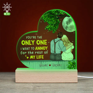 You're The Only One, 03ACDT030323TM Personalized 3D Led Light Wooden Couple Gift - Led Night Light - GoDuckee