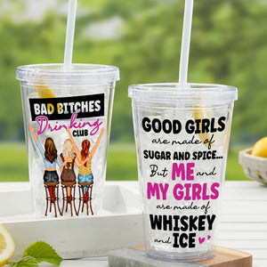 Bad Bitches Drinking Club, Personalized Acrylic Tumbler, Gifts For Bestie - Tumbler Cup - GoDuckee