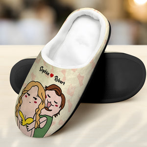 In My Boobs Loving Era, Personalized Funny Couple Home Slippers, Gift For Him - Shoes - GoDuckee