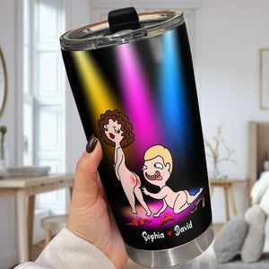 Love Funny Couple, Personalized Tumbler, Couple Make Love, Gifts For Couple - Tumbler Cup - GoDuckee