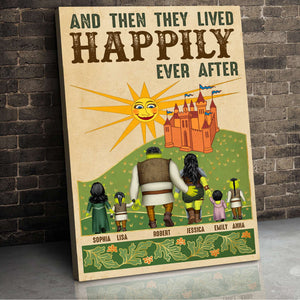 Happily Ever After 04DNDT120623HH Personalized Family Canvas Poster - Poster & Canvas - GoDuckee