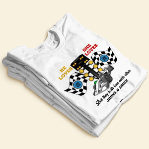 But They Both Love Each Other, Couple Gift, Personalized Shirt, Racing Car Couple Shirt, Christmas Gift 05HUTI091023 - Shirts - GoDuckee