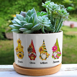 Family Garden, Personalized Plant Pot, Gift For Family 03HUDT220823 - Plant Pot - GoDuckee