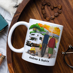 Universary Couple Camping, Personalized Couple Coffee Mug - Coffee Mug - GoDuckee