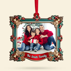 Custom Photo Gifts For Family Christmas Ornament 02huti310824 - Ornament - GoDuckee