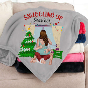 Snuggling Up, Personalized Blanket, Gifts For Him Gifts For Her - Blanket - GoDuckee