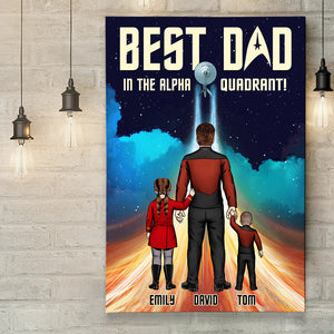 Best Dad In The Alpha Quadrant Personalized Canvas Print 02HUDT120523HH - Poster & Canvas - GoDuckee