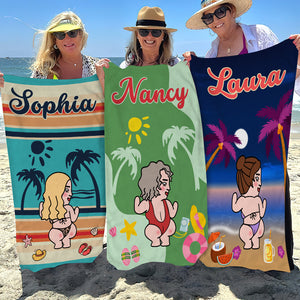 Salty Lil's Beach, Personalized Beach Towel, Gifts For Best Friend - Beach Towel - GoDuckee