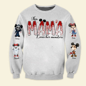 This Family Love Their Monsters, Gift For Family, Personalized 3D Shirt, Horror Mouse Kids Shirt, Halloween Gift 02HUTI190923HH - AOP Products - GoDuckee