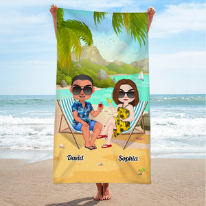 Beach Towel Collection Summer Gift For Couple, Friends & Family 01ACDT210423HH - Beach Towel - GoDuckee