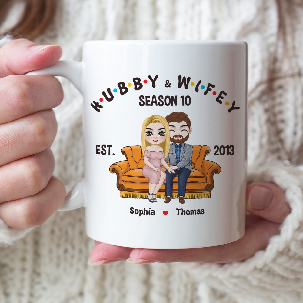 Couple, Hubby And Wifey, Personalized Mug, Gift For Couple, 02NADT130723HH - Coffee Mug - GoDuckee