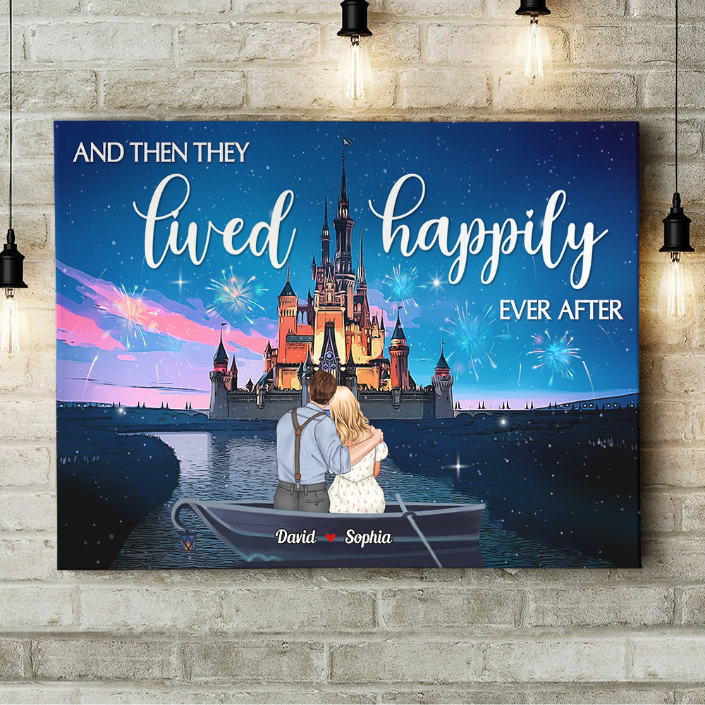 Happily Ever After - Dreaming Couple Canvas, Personalized Canvas Poster - Anniversary, Valentine's Day Gifts For Couple TT - Poster & Canvas - GoDuckee