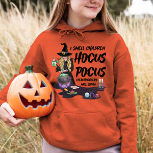 I Smell Children Hocus Pocus, Personalized Shirt, Gifts For Witchy Teacher - Shirts - GoDuckee