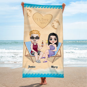 Beach Towel Collection Summer Gift For Couple, Friends & Family 01ACDT210423HH - Beach Towel - GoDuckee