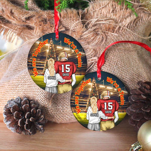 Football Couple - We're Together - We're A Team, Personalized Ornament, Gifts For Couple Football - Ornament - GoDuckee