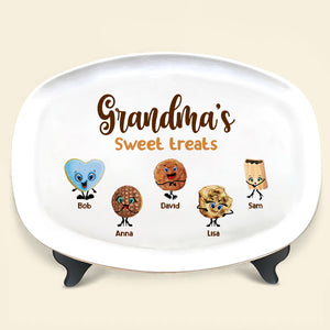 Grandma's Sweet Treats, Personalized Resin Plate Gift For Grandma 03HUDT070623 - Resin Plate - GoDuckee
