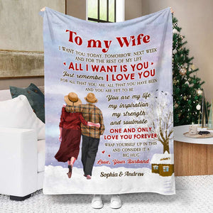 To My Wife, Gift For Her, Personalized Blanket, Old Couple Blanket, Couple Gift - Blanket - GoDuckee